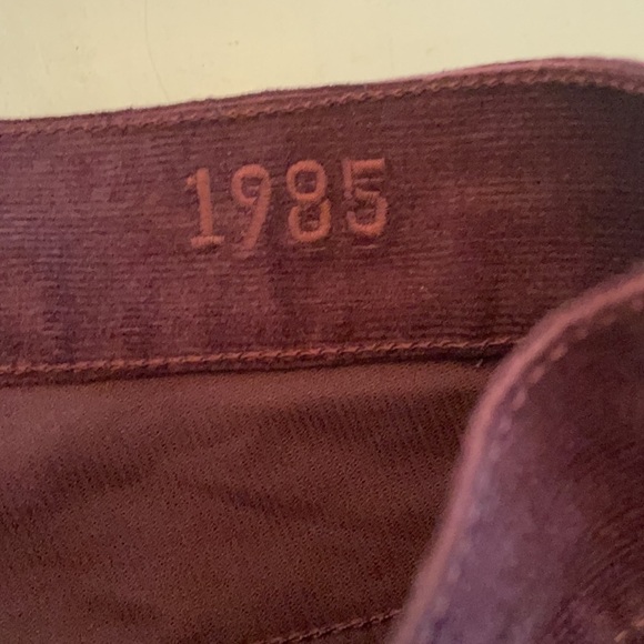 Club Monaco Super Slim Fit Corduroy Pants Burgundy - Picture 6 of 15